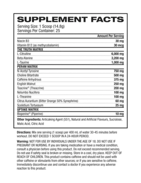 Inspired Nutra DVST8 BBD Preworkout - Image 2