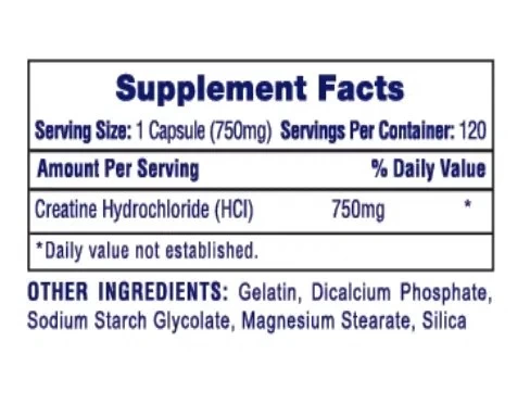 Hi-Tech Creatine HCL 750mg - Image 2